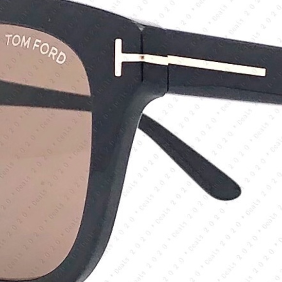 Tom Ford Eugenio FT0676F 01E 53mm Shiny Black Sunglasses - Picture 9 of 9